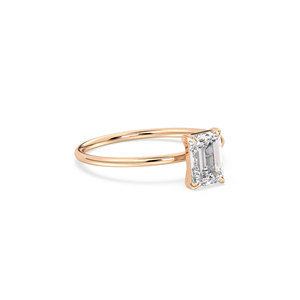 REYES Luxury Design <b>Emerald</b> Cut 0.98Ct Moissanite Solitaire <b>Ring</b> in 925 Sterling <b>Silver</b> GRA Certified Fine Jewelry For Women - Product Image 3