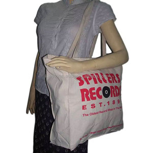 Eco Friendly Organic Cotton <b>Canvas</b> <b>Tote</b> Bag Long Handle Reusable Custom Printed Zipper Closure Promotional Shopping Handbag - Product Image 2
