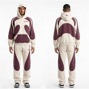 Conjunto Deportivo Oversize para Hombre con Paneles en Contraste – Sudadera con Capucha y Pantalones Jogger Premium - Product Image 1