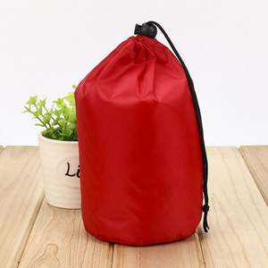 Custom Logo Casual Eco-Friendly Polyester Nylon Waterproof Storage <b>Snap</b> <b>Hook</b> Drawstring Round Bottom Package Dust Proof Bag - Product Image 2