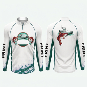 Maillot de pêche à manches longues pour homme, respirant, séchage rapide, UPF 50, en polyester, chemise de bateau, impression personnalisée, vêtements de pêche, maillot de compétition - Product Image 2