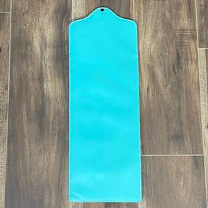 Fabricant en gros de porte-essuie-tout en cuir de vachette travaillé à la main, turquoise, organisateur, anneaux métalliques, porte-écharpe rustique, décoration intérieure - Product Image 6