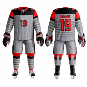 Personalizado al por mayor uniforme de hockey sobre hielo Oem Odm secado rápido transpirable tela impresión por sublimación para jugadores jóvenes y adultos - Product Image 1