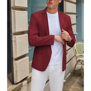 Blazer de Negocios Personalizable para Hombre, Corte Entallado, Doble Botonadura, Tela de Velour de Spandex/Nylon/Poliéster, Tallas Grandes, Ropa Formal Personalizada - Product Image 6