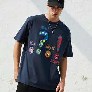 Camiseta Informal de Algodón para Hombre, 180 g, 100 % Algodón, Estampada, de Manga Corta y Cuello Redondo - Product Image 3