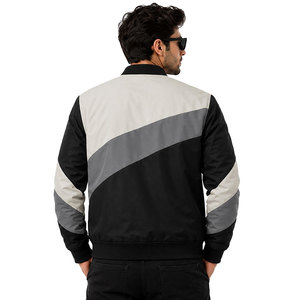 Chaqueta Bomber Personalizada para Hombre con Bloques de Color, Ligera, Cortavientos, con Cierre, Chaqueta Casual de Vuelo, Abrigo de Invierno de Poliéster, Fabricación OEM ODM - Product Image 4