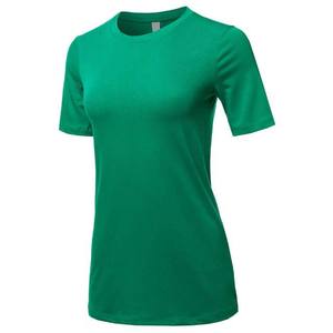 Camisetas Verdes para Mujer, Diseño Personalizado, Nueva Colección 2026, Algodón, Verano, Impresión Serigrafiada, Venta al Por Mayor, Precio Económico - Product Image 2