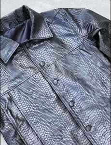 Conjunto de 2 piezas de chándal de cuero de diseñador para hombre, chaqueta y pantalón de piel de cordero italiana premium de corte ajustado. - Product Image 5