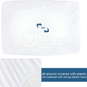 Comfortable Terry Mattress Protector Bed Mat Knitted <b>Waterproof</b> Protection Smooth Terry Surface Easy Care Fabric Reusable - Product Image 6