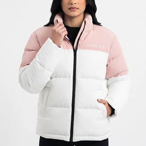 Women's Winter Puffer Jacket Stand Collar Lightweight Warm Windproof <b>Zipper</b> <b>Coat</b> Wholesale - Product Image 1