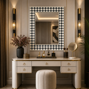 Luxury Large Antique Decorative <b>Wall</b> <b>Mirror</b> | Vintage French Style Living Room Decor | Premium Handcrafted Home Accent <b>Mirror</b> - Product Image 1