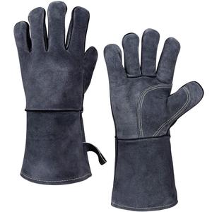 <b>Long</b> Sleeves Welding Safety Working Fireplace Welding <b>Gloves</b> Heat Resistance Waterproof Anti-Slip Silicone-free Powder-free - Product Image 5