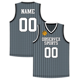 Jersey Basket Mesh Sublimasi Logo Klub Tim Nama Berkualitas Tinggi Tank Top Olahraga Pakaian Basket Seragam Basket AU - Product Image 1