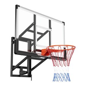 54-inch <b>Wall</b> <b>Mount</b> <b>Basketball</b> <b>Hoop</b> PC Backboard Indoor/Outdoor Hand-Crank Adjustment 0.11 Inch Thickened Classic Design Training - Product Image 1