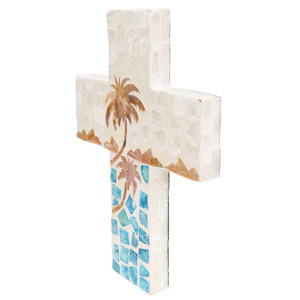 Handmade Capiz Shell Cross <b>Wall</b> Decor Religious <b>Wall</b> Art Coastal <b>Wall</b> Hanging <b>MOP</b> Shell Cross Decoration Home Decor Accent Gift - Product Image 3