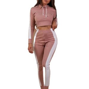 Sobre todo Venta de chándales de mujer en venta al por mayor precio barato a granel cantidad señoras Sudadera con capucha pantalón chándal corto - Product Image 3