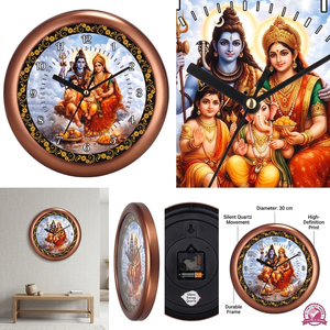 Custom Shiv Family Photo Promotional Office Wall Clock with Digital Printing for Valentine's Day & Christmas - Product Image 3