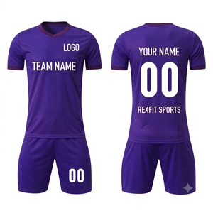 Vente en gros d'usine, ensembles d'uniformes de football sur mesure, tailles plus grandes, été/hiver, maillot unisexe, kit personnalisé, logo imprimé par sublimation, 100% personnalisé - Product Image 5