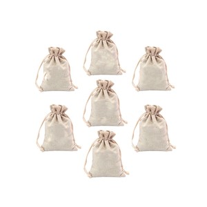 Bolsitas de Algodón Teñido Liso con Cordón, Bolsas Pequeñas Tejidas Ecológicas - Product Image 1
