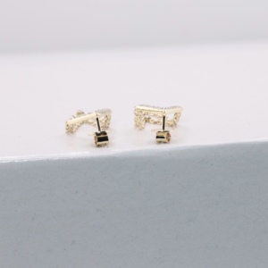 Elegant Women's Yellow Gold Lab Grown <b>Diamond</b> Geometric Chevron <b>Earrings</b> Layered Chain Fringe Drop <b>Dangle</b> Engagement Gift Luxury - Product Image 3