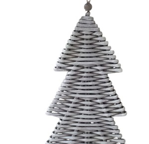 Adorno Navideño de Mimbre Gris, Decoración Rústica para Fiestas - Product Image 4