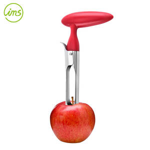 Herramienta para quitar el centro de las manzanas de acero inoxidable, removedor de semillas de frutas con dientes dentados y botón de liberación - Product Image 3