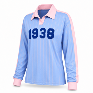 Maillot de rugby personnalisé à manches longues pour femme, rayé, colorblock, polo, avec numéro personnalisé, vente en gros, vêtements d'entreprise, marque privée - Product Image 5