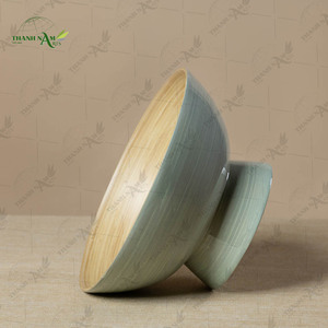 Bol à Pied en Bambou Long, Bol de Service Fait Main, Écologique, Décoratif pour la Maison, le Restaurant et les Événements - Product Image 4