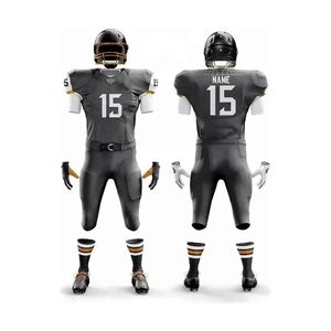 Tenues de football américain imprimées à rayures monochromes vives avec maille respirante, ensembles d'uniformes en gros à livraison rapide - Product Image 4