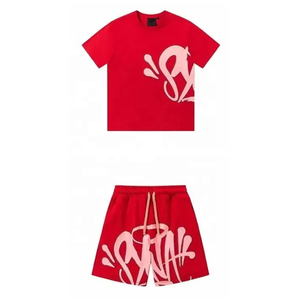 Ensemble de t-shirts décontractés d'été pour hommes, col rond, manches courtes, en coton tissé respirant, avec imprimé lettre au dos et sérigraphie de haute qualité - Product Image 3