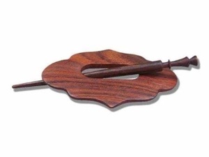 Handmade Wooden <b>Hair</b> <b>Pin</b> Round <b>Hair</b> Accessory Crystal Style Party Wear - Product Image 2