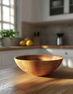 Ensemble de bols de service en bois d'acacia artisanal de qualité supérieure, design classique, finition naturelle polie, écologique, pour mariage et usage domestique - Product Image 2