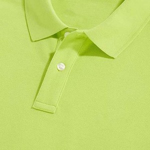 Camisas de Algodón para Hombre, Tallas Grandes, Personalizadas, Cuello Alto, Manga Corta, Transpirables, Jersey Sólido, Color Verde, Servicio OEM - Product Image 5
