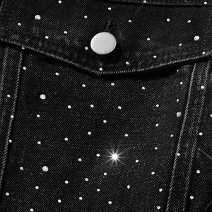 Chaqueta de Lona para Hombre, Nueva Colección de Invierno, Manga Larga, Delgada, Transpirable, Estilo Urbano, con Pedrería Frontal - Product Image 5
