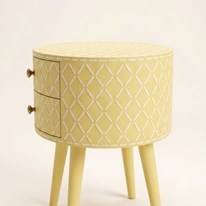 New Arrival Luxury Bone Inlay Handmade Solid Wood Bedroom Bedside Nightstand Table Premium Quality Modern Furniture - Product Image 4