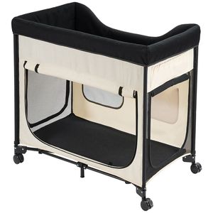 Cuccia Rialzata Pieghevole per Animali Domestici in Alluminio con Tessuto Oxford 600D e Velluto Olandese, Lettino Portatile per Cani con Supporti Laterali - Product Image 6