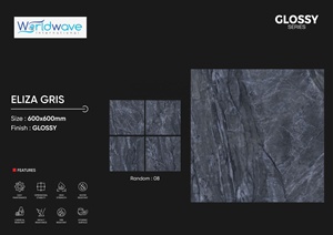 กระเบื้องพอร์ซเลนขัดเงาสีขาวมันวาวขนาด600x600มม. สไตล์ยุโรปที่ทันสมัยสำหรับผนังภายในคอลเลกชันล่าสุด - Product Image 3