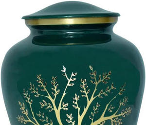 Hermosas Urnas de Cremación de Latón Hechas a Mano con Diseño Moderno para Adultos, Urnas Funerarias Conmemorativas para Cenizas - Product Image 3