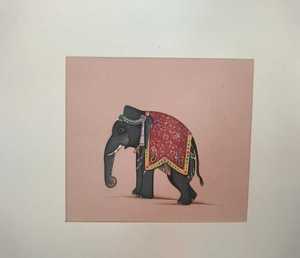 Tableau sur toile éléphant fait main de qualité supérieure, peint à la main, peinture murale traditionnelle indienne, décoration pour la maison et le bureau, cadeau de collection - Product Image 1