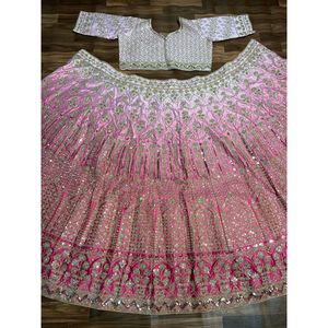 Diseñador de vestidos de noche de fiesta Lehenga Choli con Secuencia de trabajo - Product Image 5