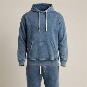 Haut de survêtement en tissu de coton pour homme, délavé à l'acide, personnalisable, couleur sur mesure, qualité supérieure, streetwear, pour le jogging - Product Image 1