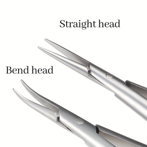 Porte-aiguille micro-précis en acier inoxydable 12,5/14,16 cm, droit ou courbé, instrument chirurgical à fixation stable - Product Image 3