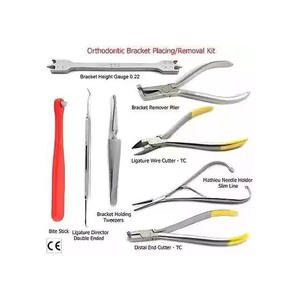 Ensemble de 18 instruments dentaires de chirurgie générale de haute qualité en acier inoxydable pour pose de brackets et collage manuel - Product Image 2