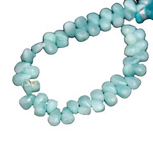 Natural Amazonite Gemstone Faceted Pear Shape <b>Beads</b> for Bracelet Jewelry Making Craft Briolette Cut <b>Beads</b> Handmade Wholesale - Product Image 4