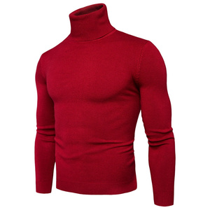 New Men's Solid Color Slim Turtleneck <b>Sweater</b> <b>Sweater</b> Large Size Fashion Casual Pullover Base Shirt - Product Image 4