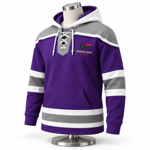 Fashionable Ice Hockey <b>Hoodie</b> With Gradient Color Graphics Contrast <b>Stitching</b> And Distinctive Designs For Hockey Enthusiasts - Product Image 3