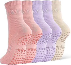 Pilates <b>Socks</b> With <b>Grips</b> for Women Cute Non Slip Crew Gripper Yoga <b>Sock</b>-Grippy Sticky for Hospital/Dance Barre/Workout - Product Image 1