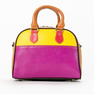 <b>Large</b> Capacity Casual Cowhide <b>Leather</b> Crossbody Shoulder <b>Backpack</b> Women Winter Season Vintage Style Patchwork Messenger Bags - Product Image 2