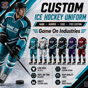 With Own Logo Highest Quality OEM ODM Service Premium With Private Lable Custom Ice Hockey Uniform Set Team Jersey Pants - Product Image 3