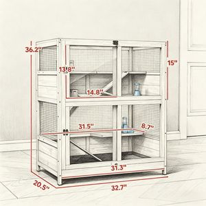Gabbia Moderna di Lusso in Acciaio Inossidabile per Piccoli Animali, Taglia XL, per Criceti, Uso Interno ed Esterno, con Motivo Personalizzato - Product Image 3